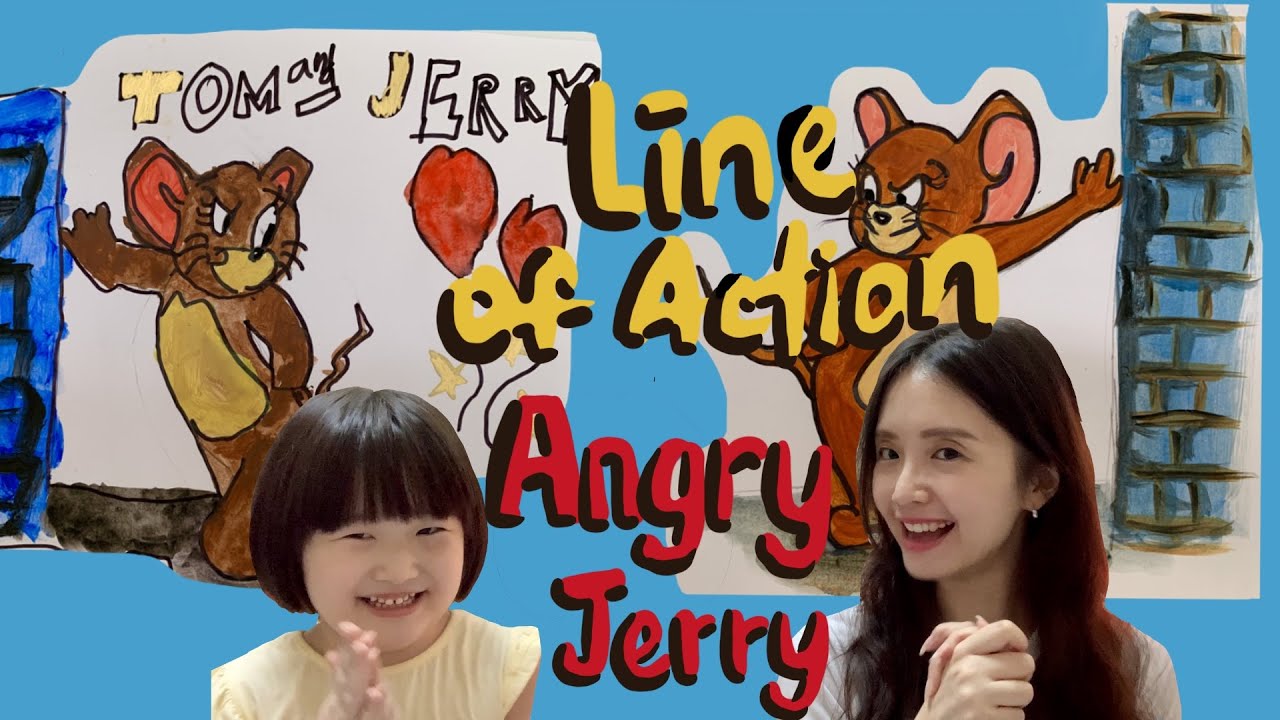 Art Lesson 101 For Kids - Line of Action Part 2 | Tom and Jerry | Acrylic Paint