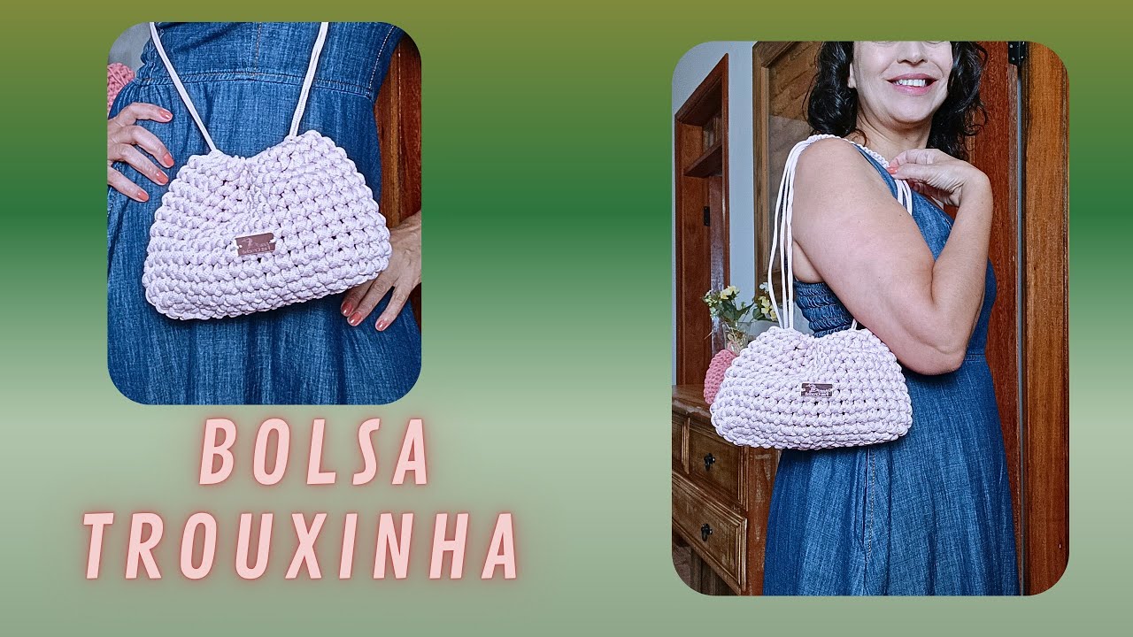 BOLSA TROUXINHA de crochê muito fácil, econômica e rápida. Para iniciantes e perfeita para vendas.