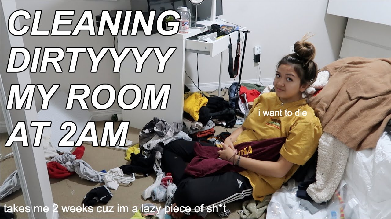 CLEANING MY GROSS ROOM AT 2AM | part idk anymore | maiphammy