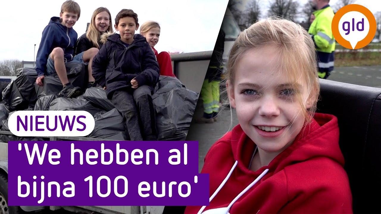 Kinderen in Harderwijk zamelen 1500 vuilniszakken vol vuurwerk in