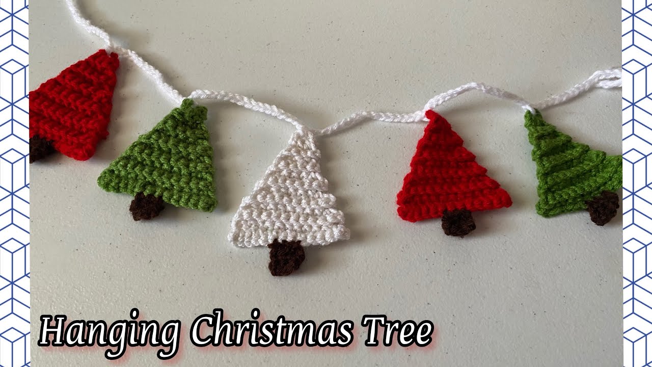 Crochet Hanging Christmas Tree Decoration Tutorial
