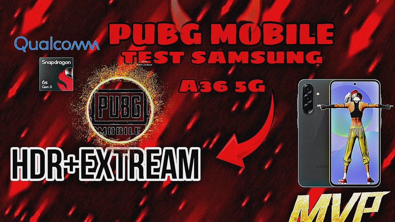 Samsung A36 5G PUBG Mobile HDR Extreme Gameplay | Snapdragon 6s Gen 3 Test 🔥