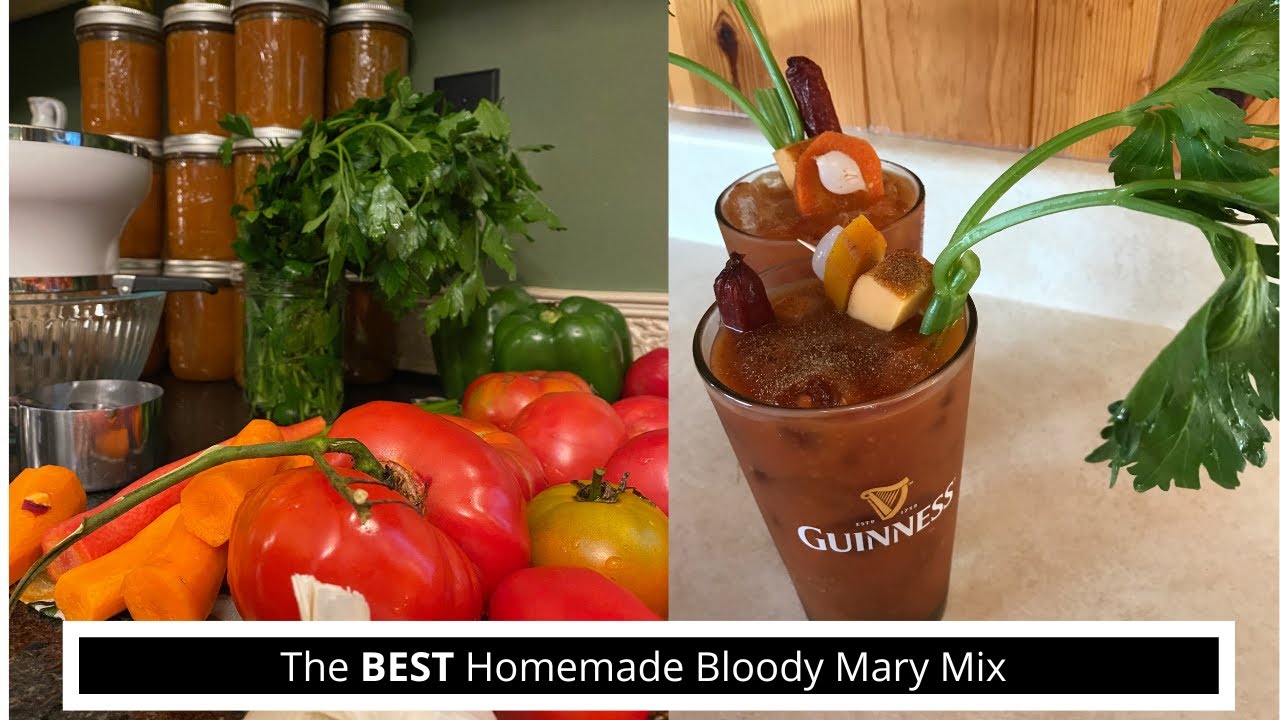 Make homemade Bloody Mary Mix using fresh vegetables