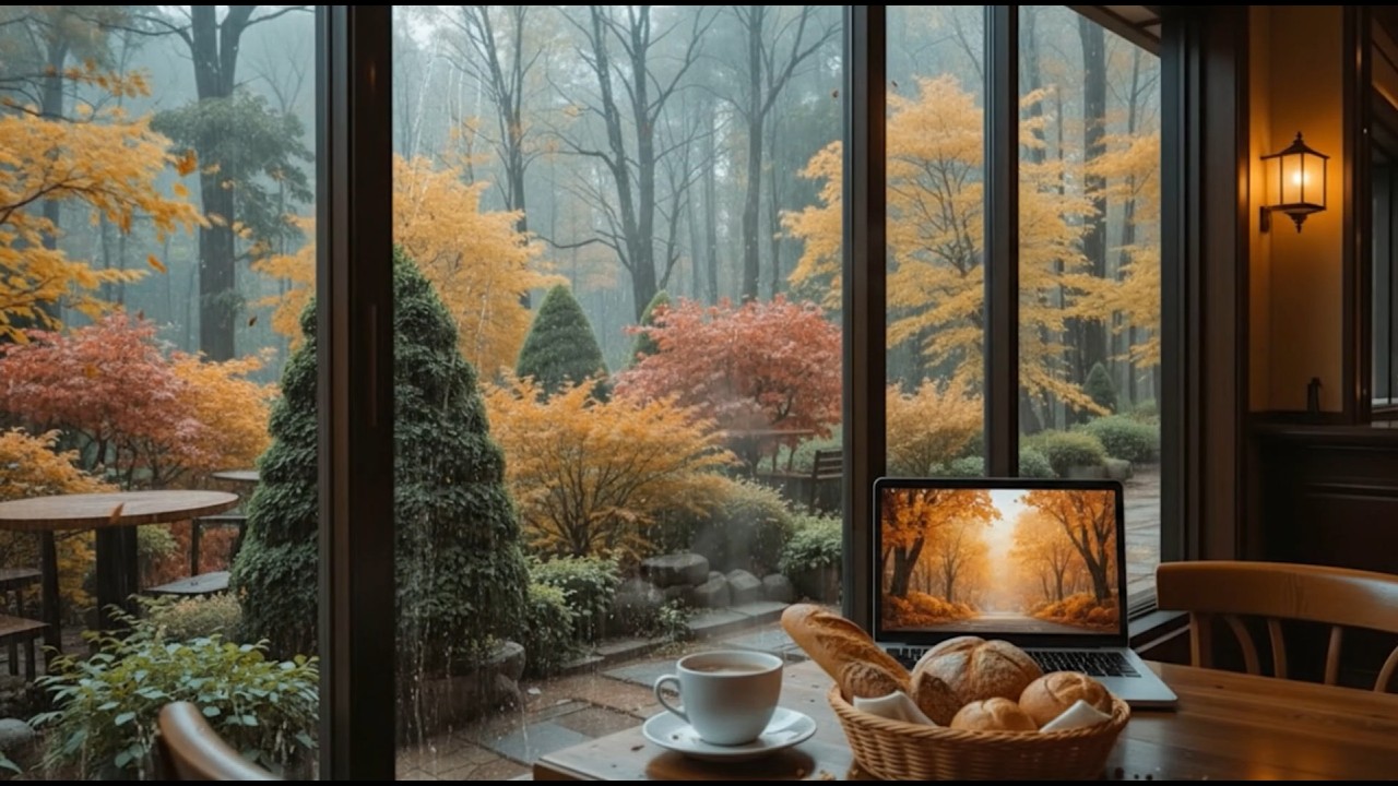 Cozy Rainy Window in Autumn for Sleep, Insomnia Relief, Meditation, Study, Focus & Relaxation