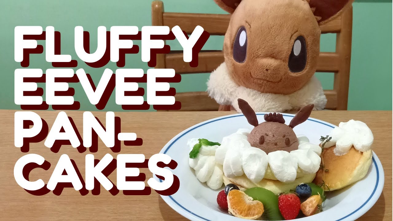 Recreating FLUFFY EEVEE PANCAKES! Soufflé Pancake Recipe | Pokémon Café Mix