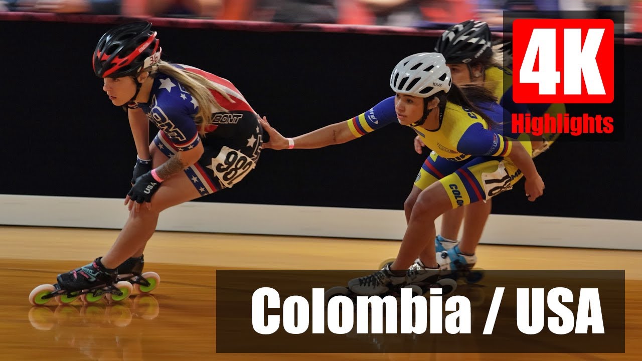 Female Colombia USA Inline Speed Skating Race Highlights Orlando 2021