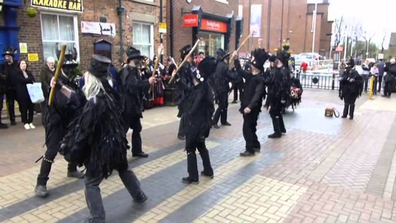 Stone The Crows Border Morris perform Woodhouse Bog at Chorley on 23rd April 2016