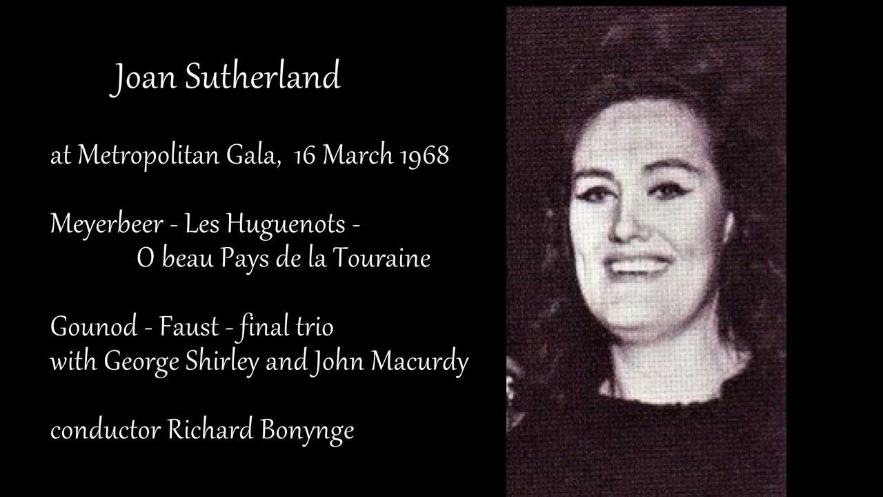 Joan Sutherland at Metropolitan Gala - 16 March 1968