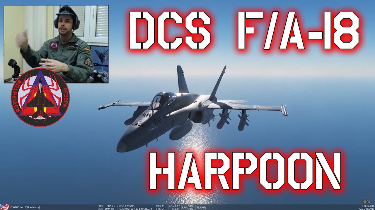 DCS F18 - HARPOON - AGM 84D - TUTORIAL MAS EJEMPLO DE LANZAMIENTO