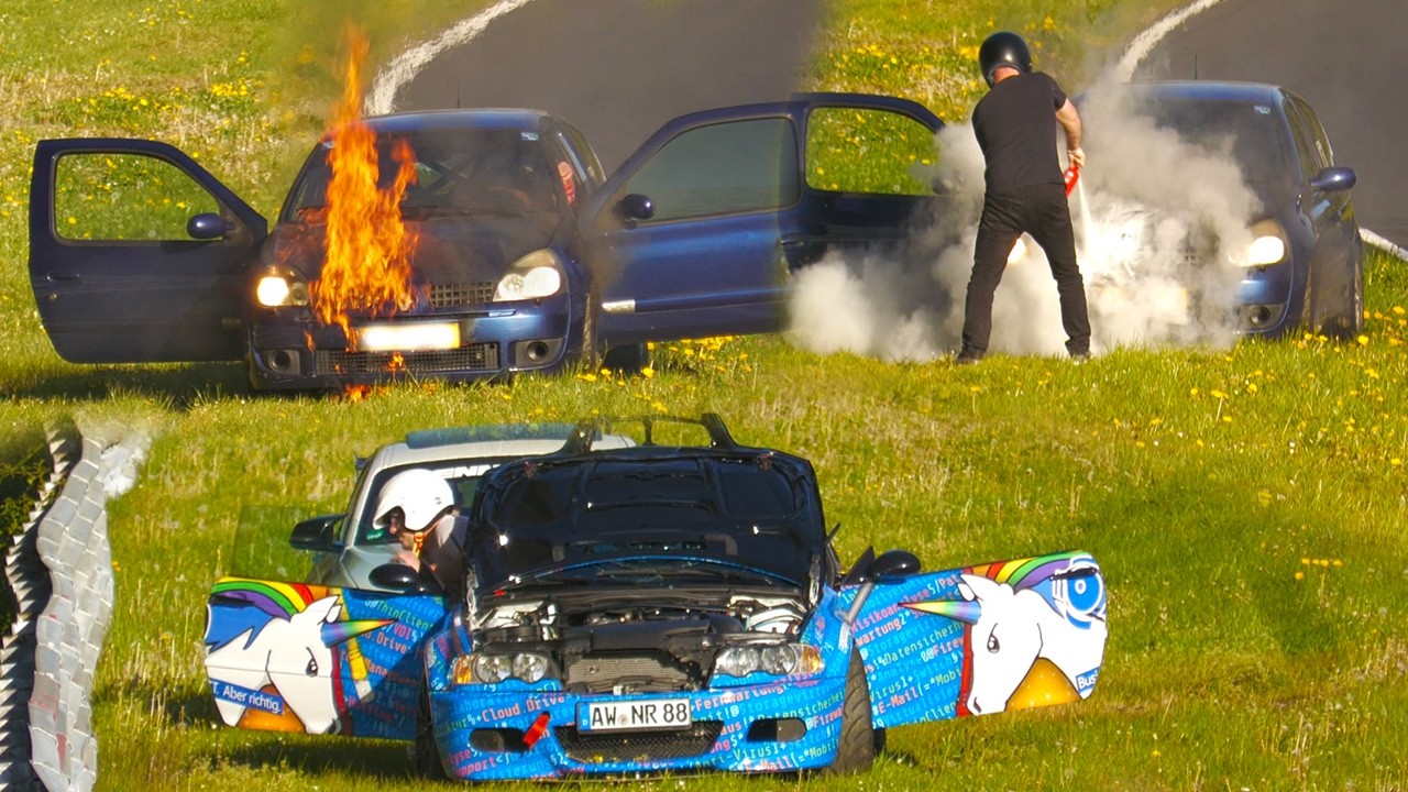 N&Uuml;RBURGRING TECHNICAL DEFECTS Compilation 2026! Oil Spills, Broken Cars, Engine Failure etc 