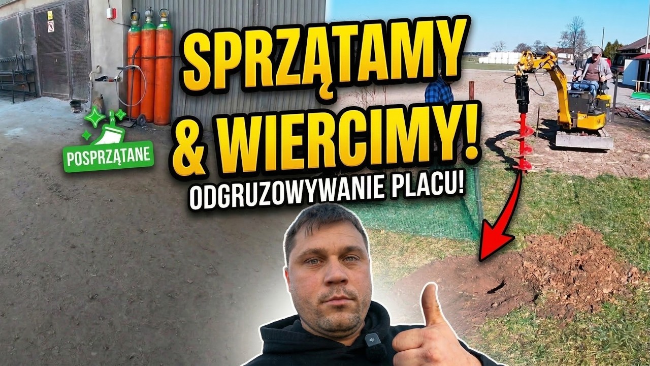 Wiercenie pod słupki i wielkie porządki. Szykujemy miejsce na nowe projekty!