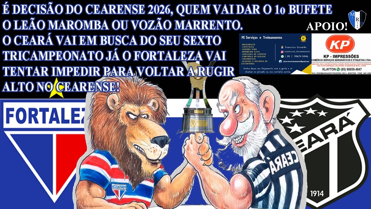 É DECISÃO DO CEARENSE 26, QUEM VAI DA O 1o BUFETE O LEÃO MAROMBA OU VOZÃO MARRENTO. 1a JOGO CASTELÃO