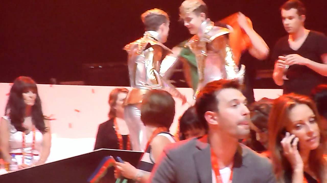 Jedward In The Green Room ESC Final Just After All Acts Performed 26/5/2012