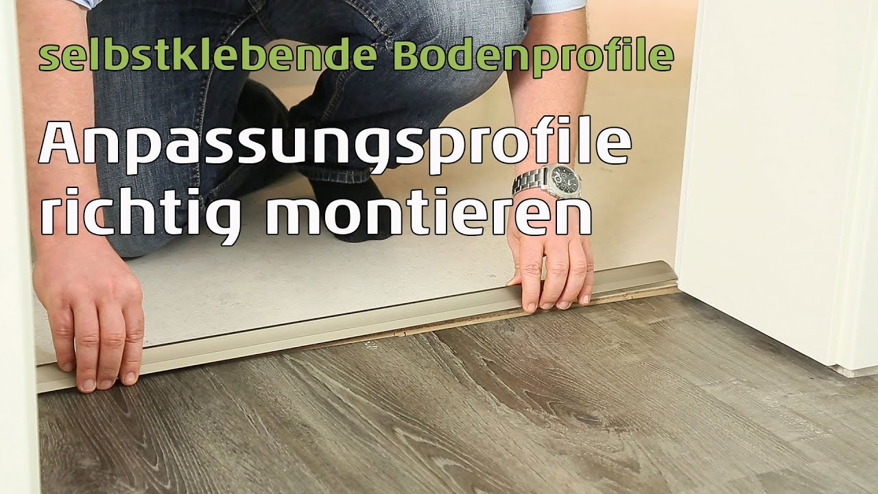 Anpassungsprofile selbstklebend montieren