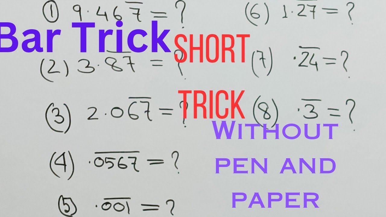 Bar Question Tricks|Math tricks|For Competitive exams| Math Bar Short Trick@encourageedu13