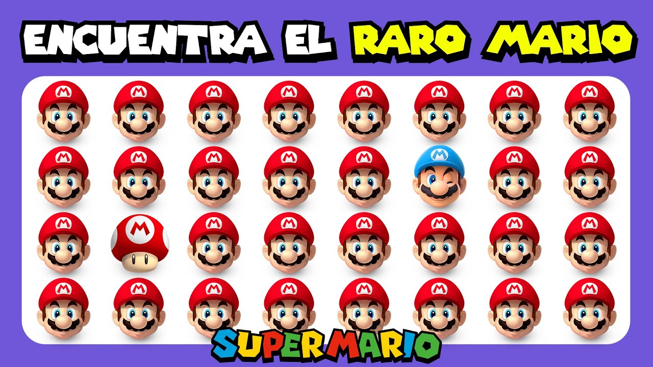 Encuentra el Raro - Edición Super Mario 🍄Quiz Bee Españo