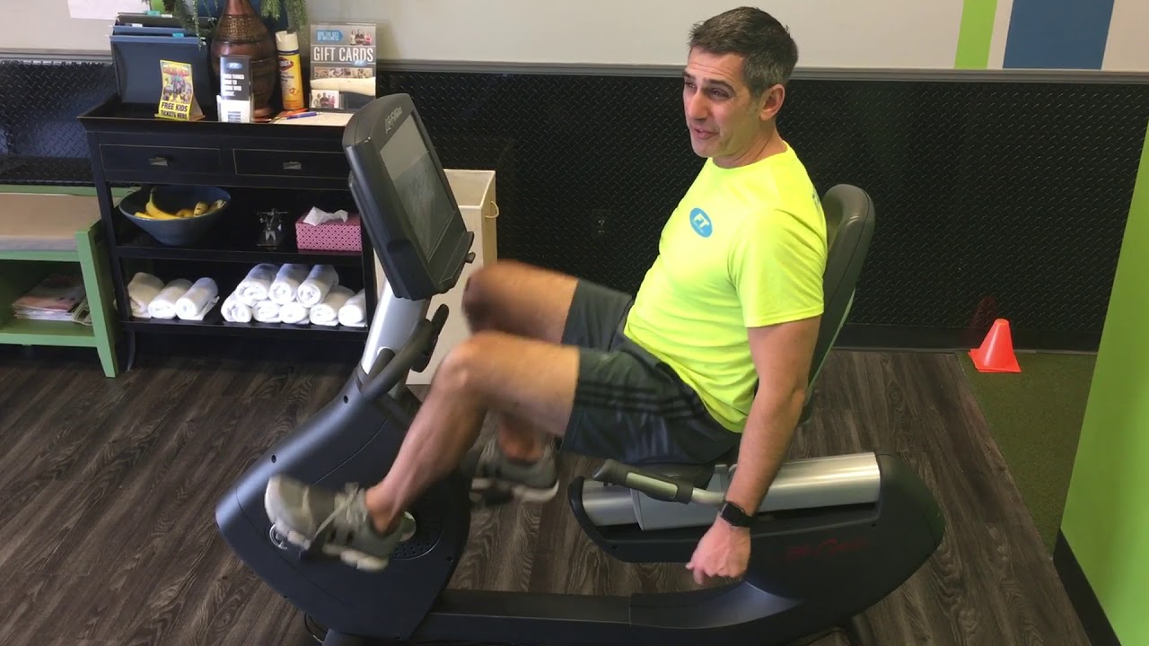 Proper seat position on the exercise bike