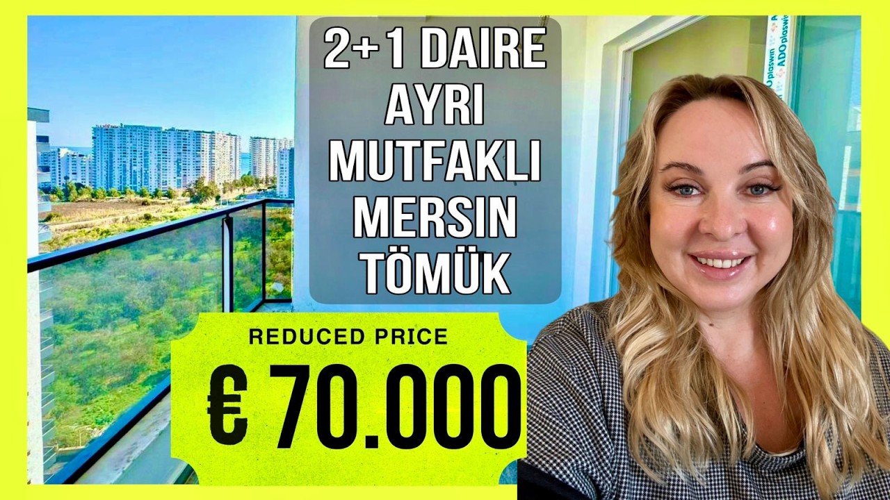 🔥Mersin'de ayrı mutfağı olan 2+1 daire acil satılık, fiyatı 70.000 €