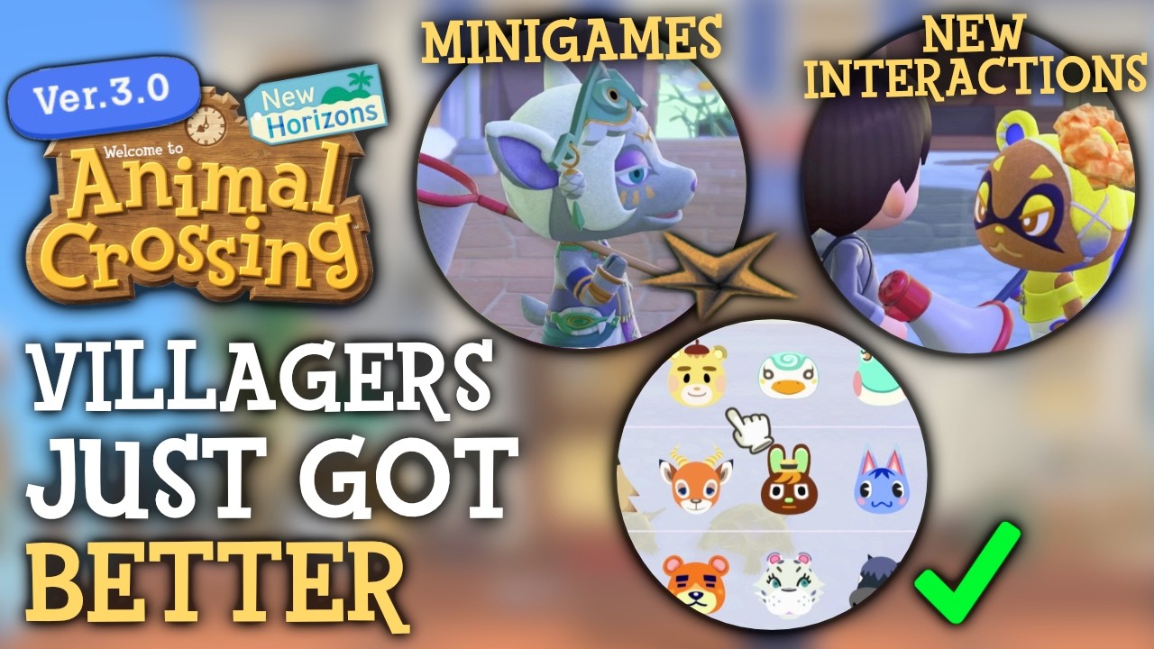 3.0 Villager UPDATES Revealed - Animal Crossing New Horizons (New Features)