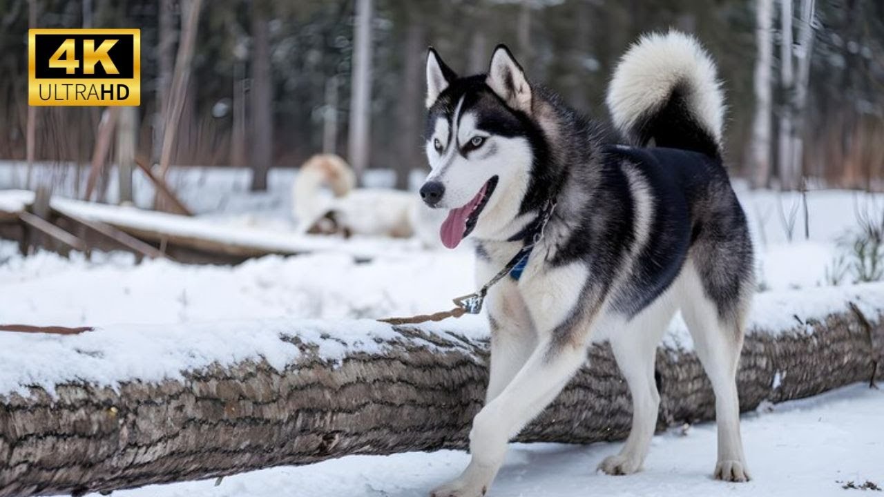 Siberian Husky Dog 8 hours Relaxing | Beautiful Dog || LMS Music