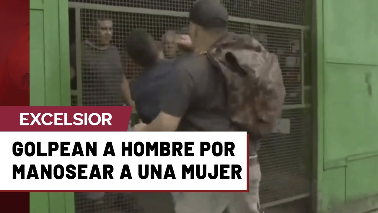 Transe&uacute;ntes bajan y golpean a hombre que hab&iacute;a manoseado a una mujer