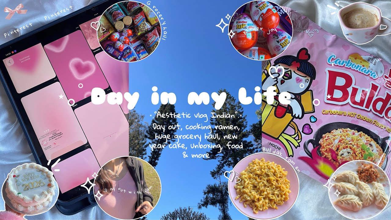 Day in my Life ♡ | Life in India 🌷| Day out, ramen, huge haul🫧🌸 