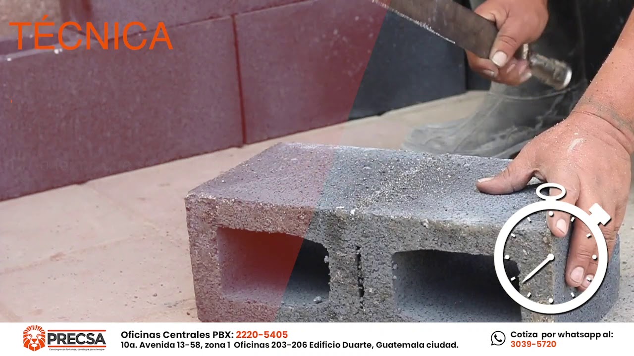 C&oacute;mo cortar un block/Precsa/materiales prefabricados