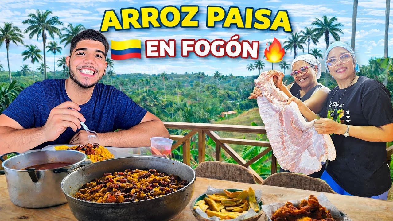 ARROZ PAISA EN FOGÓN 🔥 | Compartiendo en Familia y Comunidad en el Campo