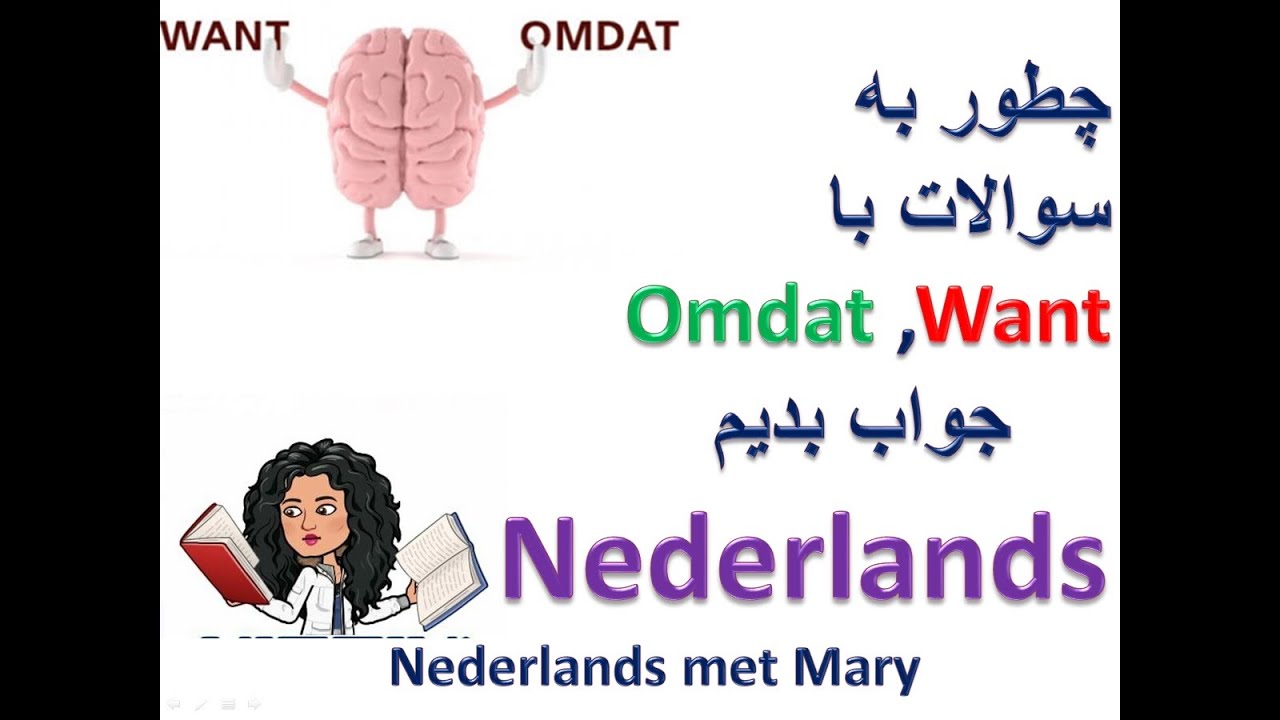 WantOmdat1تمرین هلندی در چند دقیقه.گرامر زبان ندرلند(Nederlands)  آموزش زبان هلندی به فارسی