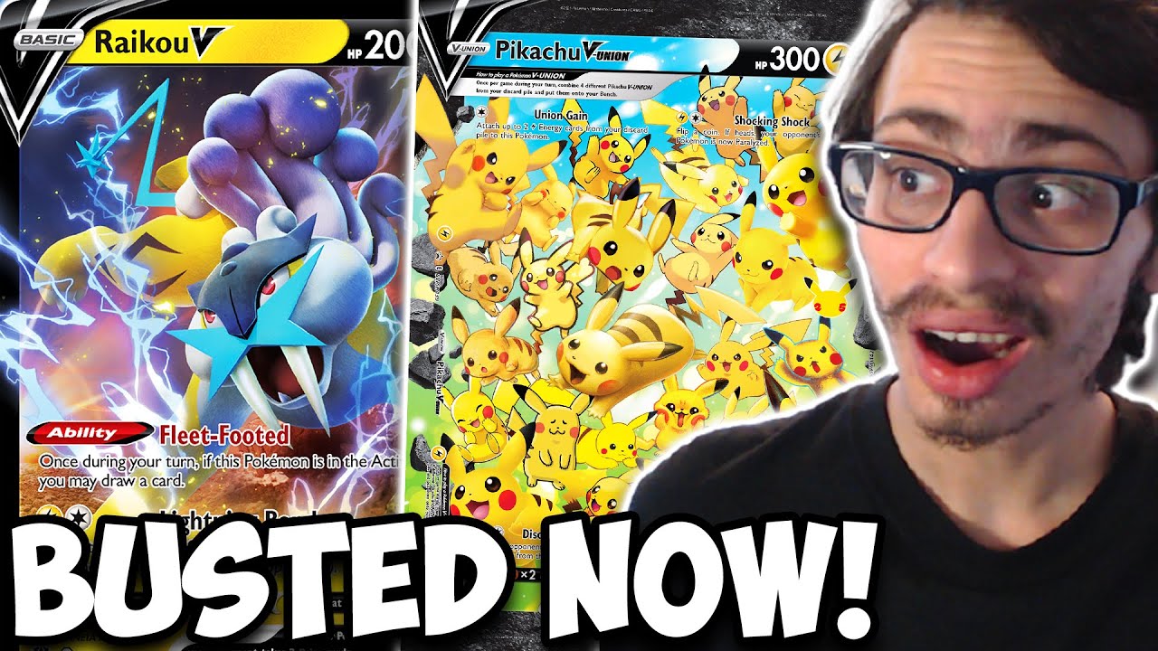 Pikachu V-Union Is Even MORE BUSTED With Brilliant Stars! Raikou V/Ultra Ball! PTCGO