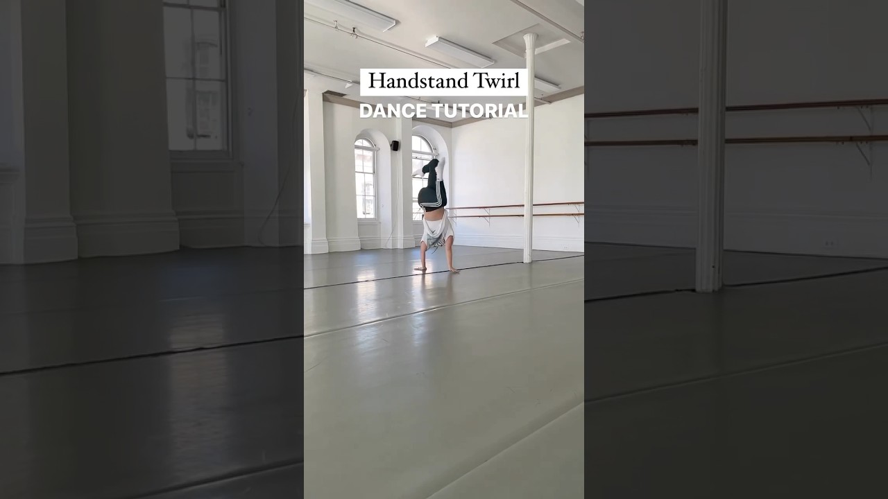 Handstand Twirl Dance Trick TUTORIAL ❤️&zwj;🔥 #acrodance #acro #contemporarydance #dance #handstand