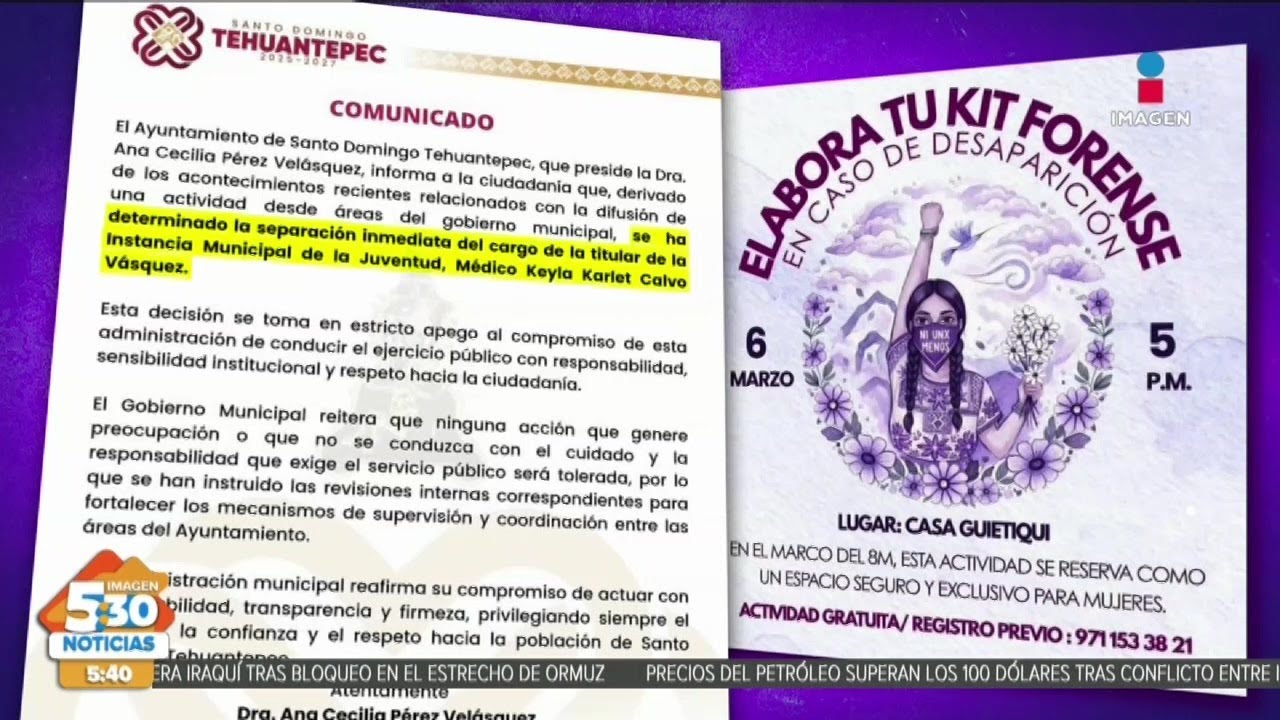 Oaxaca crea taller para aprender a hacer kit forense en caso de desaparición | Imagen Noticias 5:30