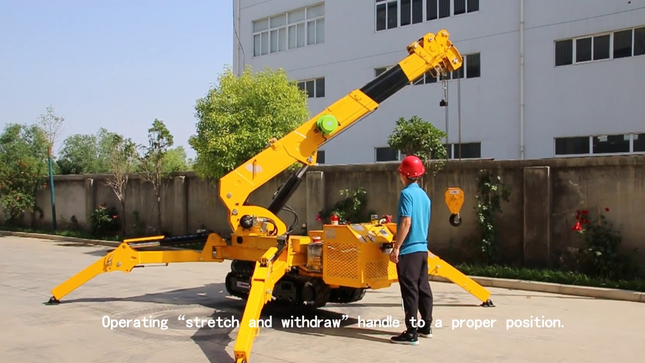 spider crane operating by hand -- KB3.0