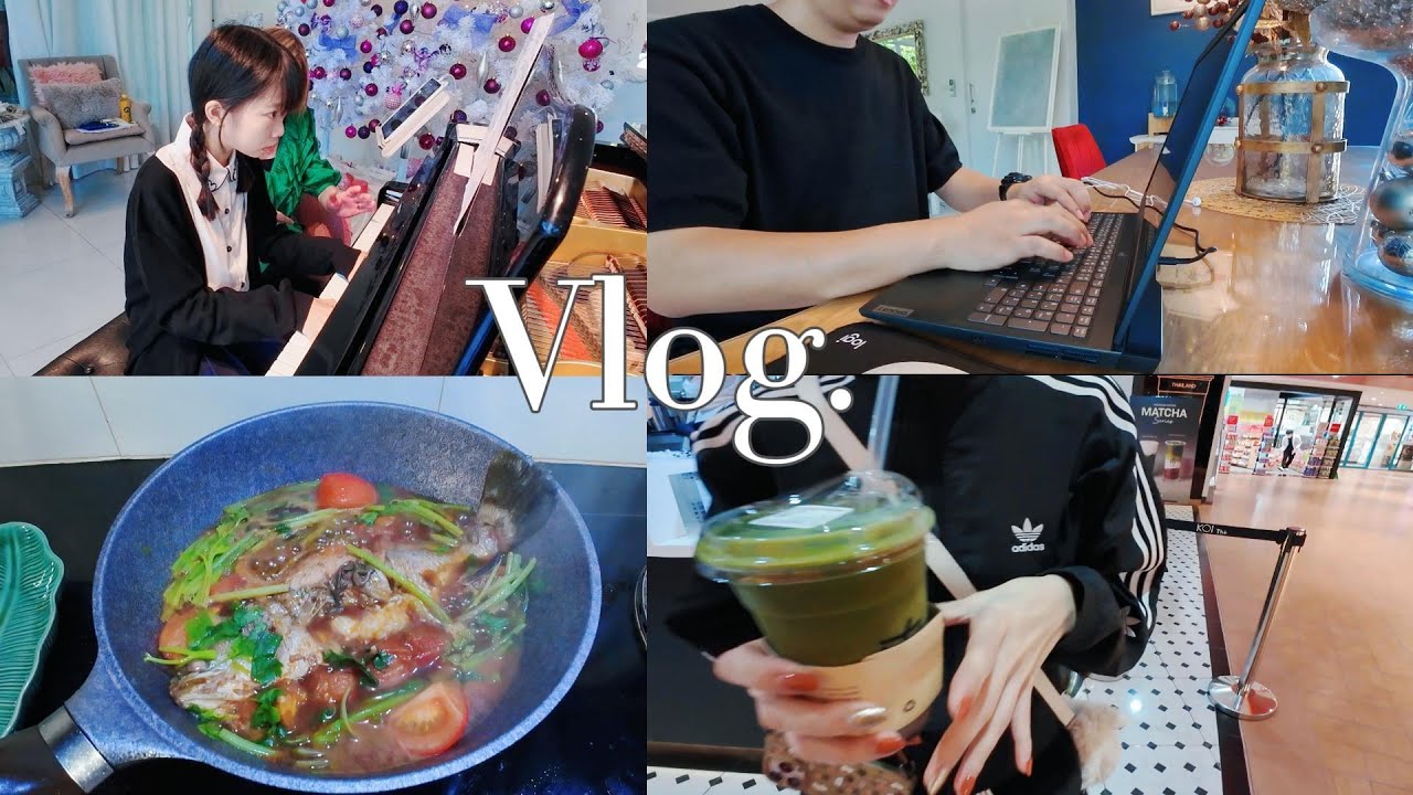 vlog | 记录一周的吃吃喝喝，给小朵做饭，小宝拿起锅铲啦！假期的商场挤满了人#美食 #vlog #chiangmai
