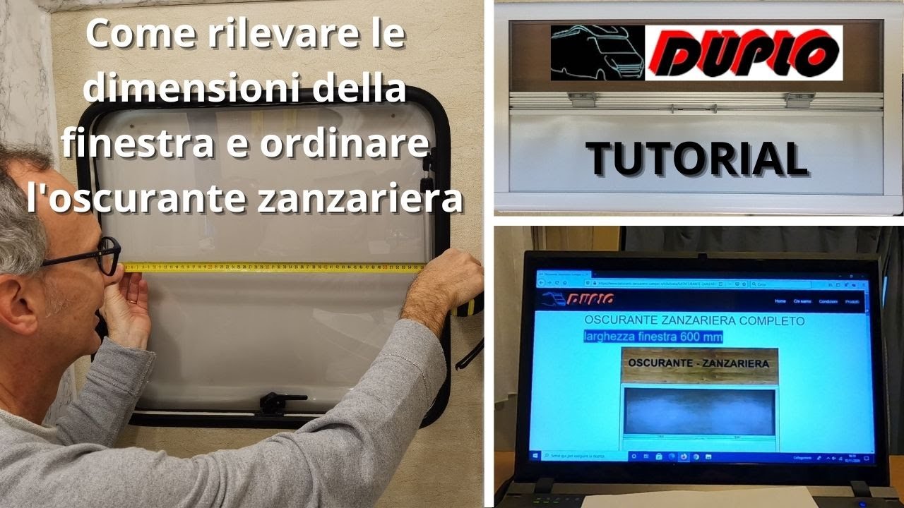 Oscurante zanzariera camper: come prendere le misure della finestra e ordinare online