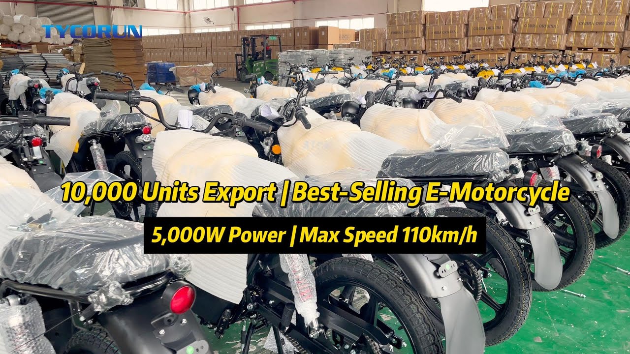 TYCORUN’s Best-Selling 5,000W Electric Motorcycle | 10,000 Units Exported Monthly