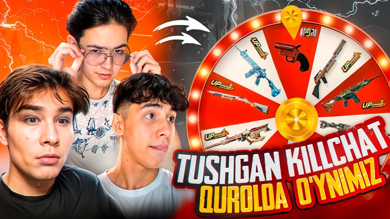 RULETKADAN😈😳TUSHGAN RANDOM KILLCHATLI QUROLLARDA O’YNADIK |PUBG MOBILE