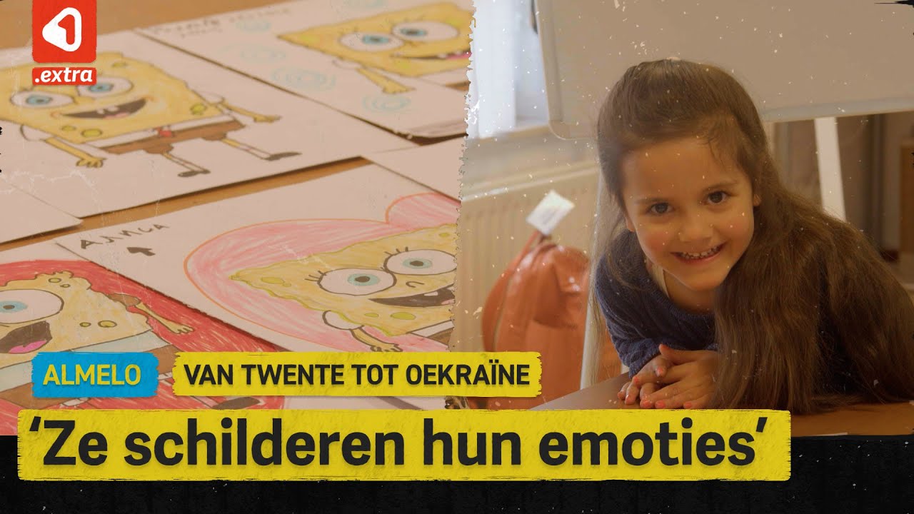 Schilderles voor Oekraïense kinderen in Almelose Huize Alexandra