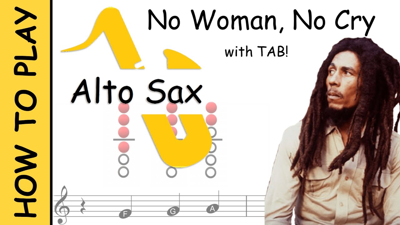 How to play No Woman No Cry on Alto Saxophone | Sheet Music with Tab
