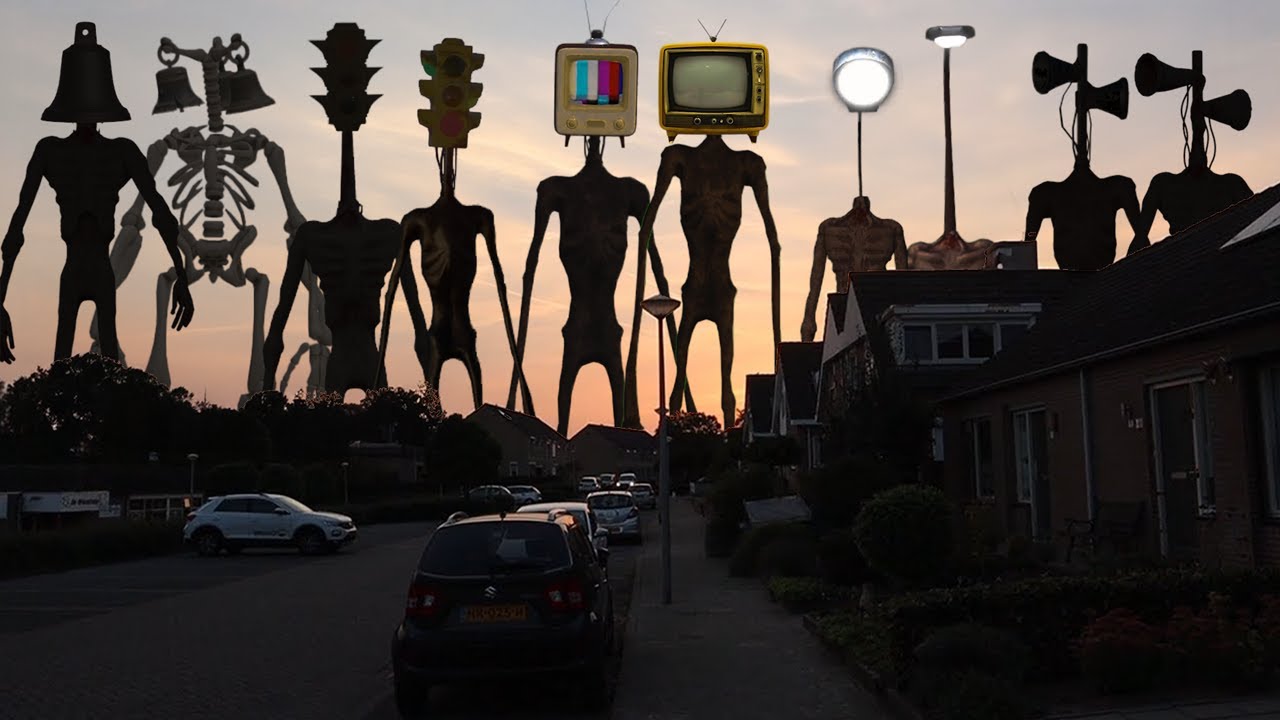 TEAM Siren Head VS TEAM TV Head VS TEAM Light Head VS TEAM Traffic Light Head VS TEAM Bell Head