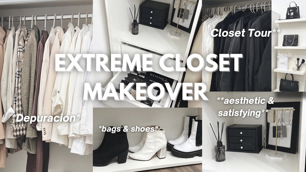 EXTREME CLOSET MAKEOVER 🤍Depuración, Organización, Deco & más! ☁️✨ CLOSET TOUR 2023