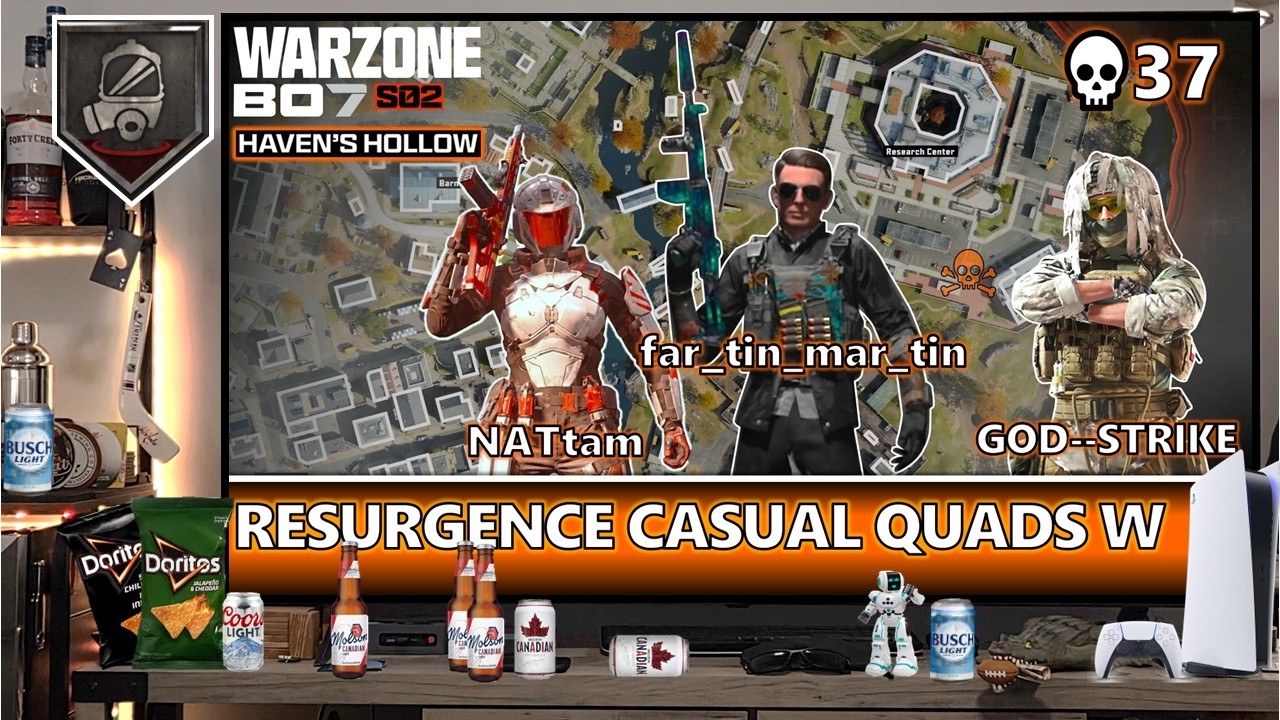 Resurgence casual W 37 kills team D20260212 research centre finish