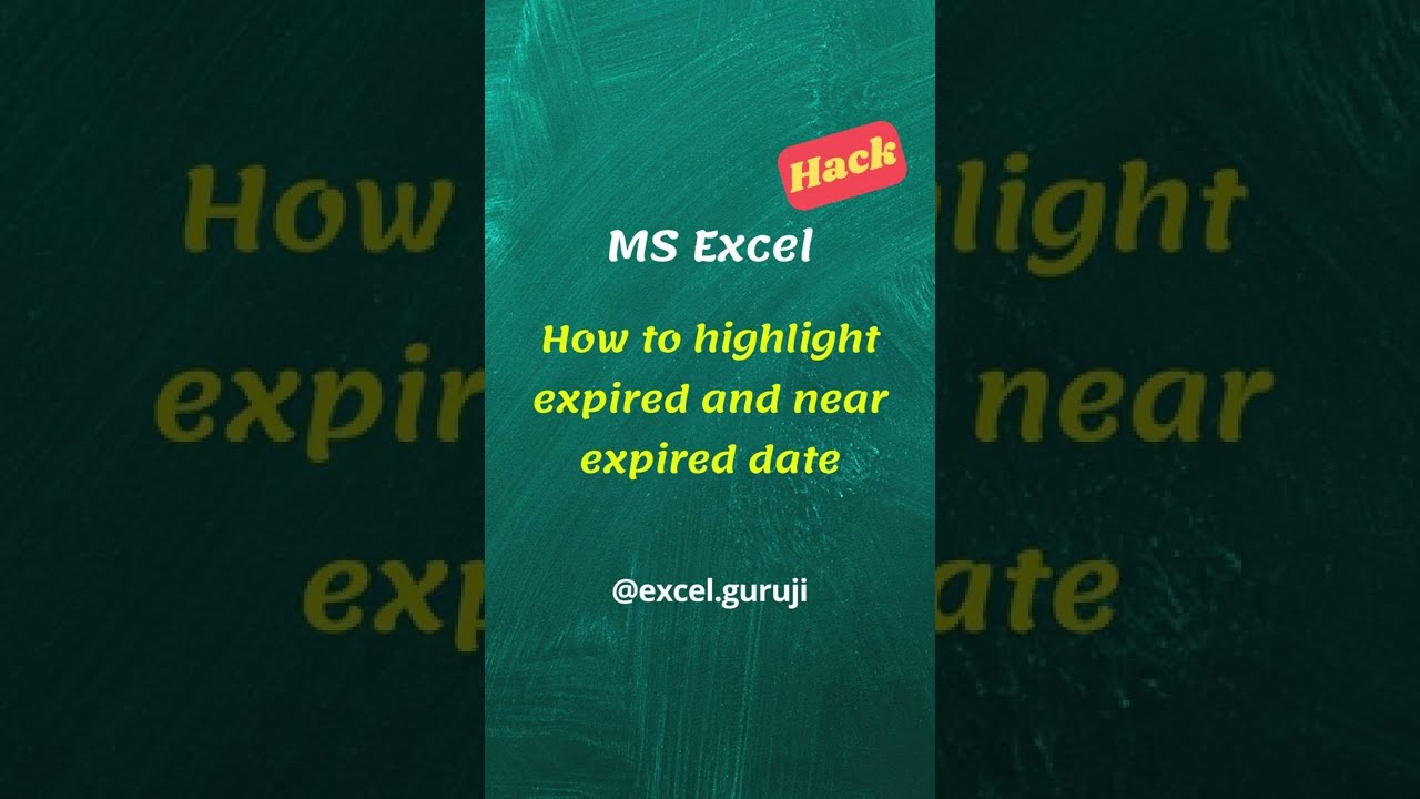 How to highlight expired and near expired date #shorts