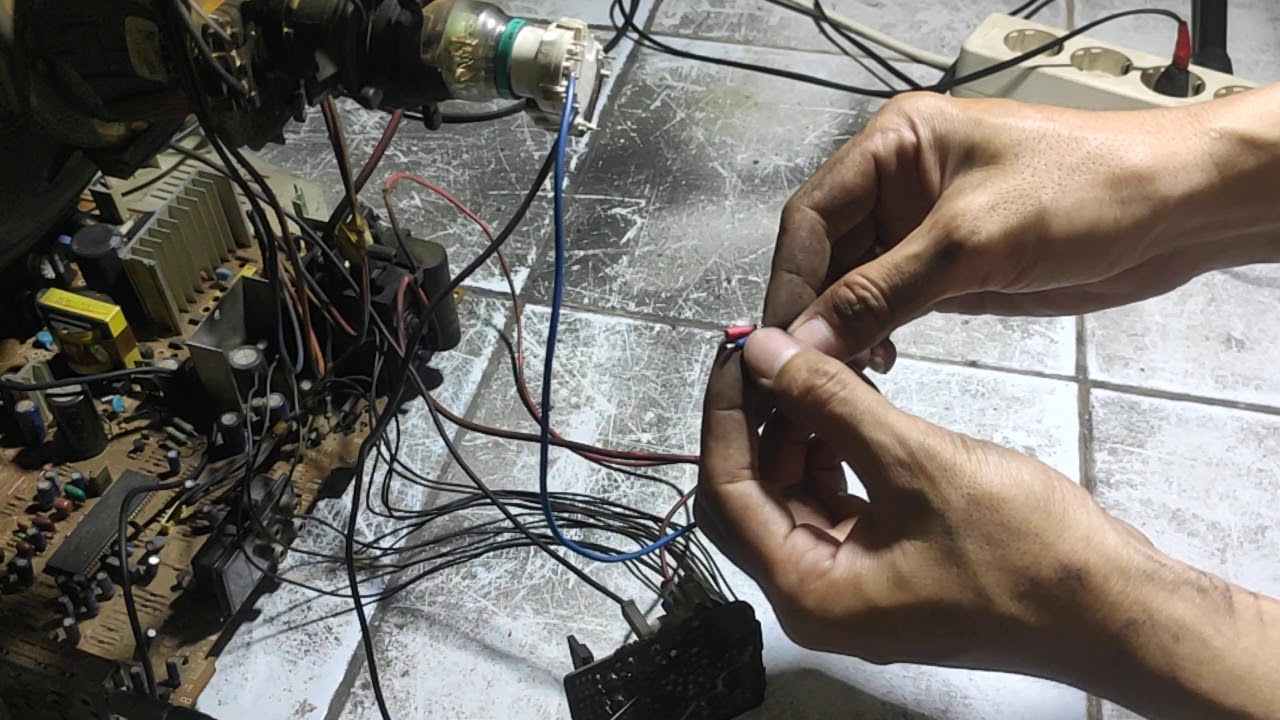 Cara memperbaiki tv rusak tabung crt short G1 G2
