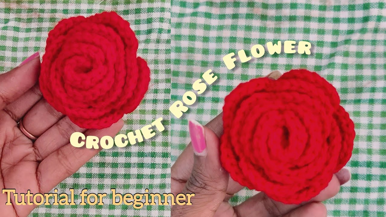 How to Crochet Rose Flower Tutorial For Beginner 🧶🌹