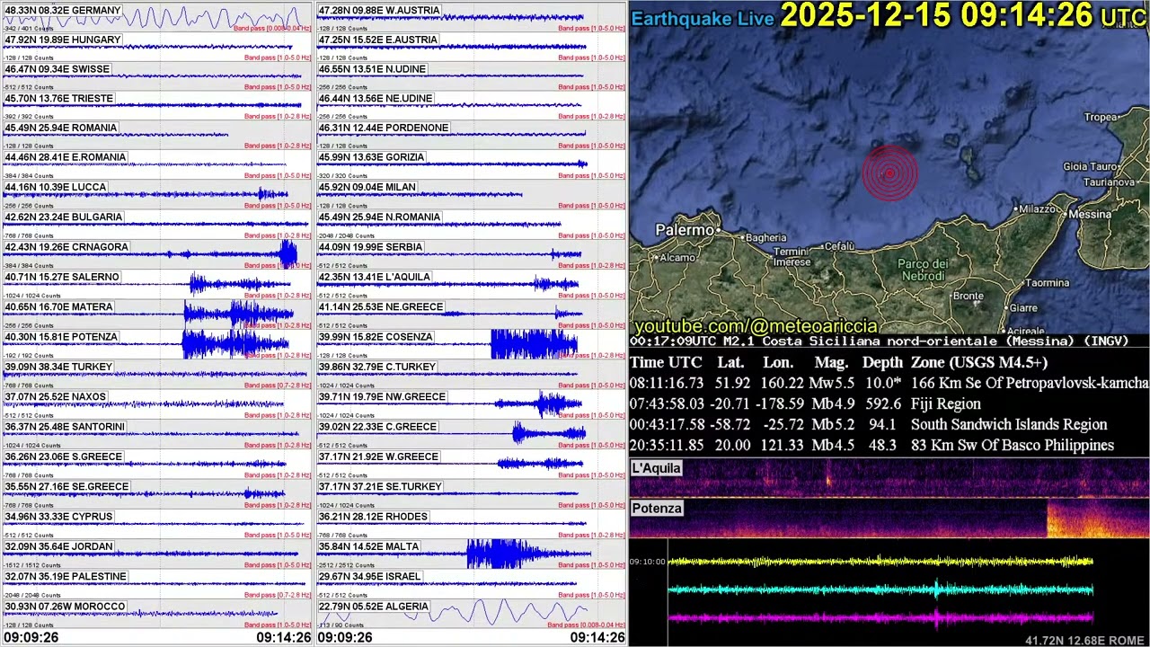 #Siracusa #Central #Mediterranean #Sea ML 3.89 #earthquake Depth 10* km 2025-12-15 09:11:19.87 UTC