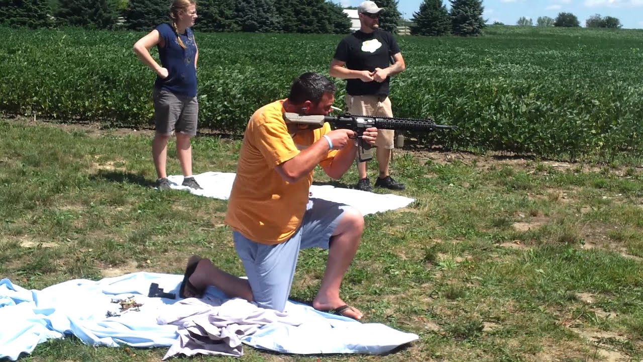 Rapid firing the larue.