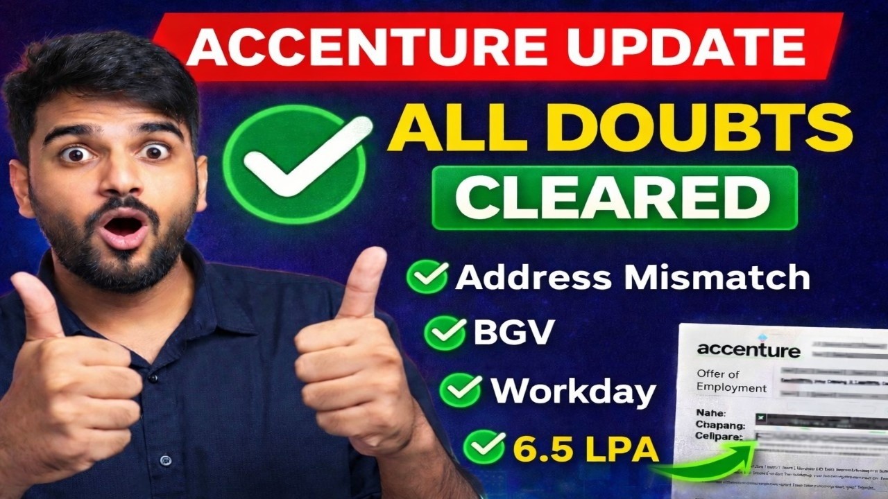 Accenture Process Explained | All Doubts Cleared (BGV, Workday, Offer Letter)