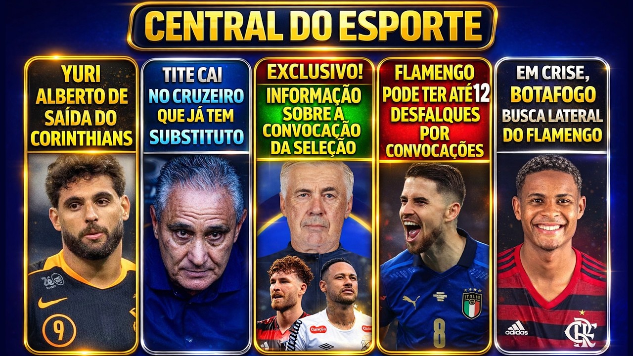 EXCLUSIVO! FIM DO MISTÉRIO | YURI ALBERTO FORA DO TIMÃO | DESFALQUES NO FLA | TITE CAI NO CRUZEIRO
