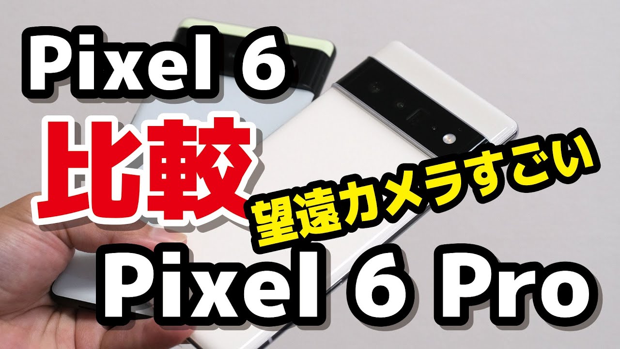 Pixel 6 Pro、Pixel 6 どっちがいい？画面と筐体サイズ・動作速度・カメラの違いを比較！広角だけでなく望遠カメラも楽しい！！